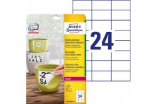 Avery Zweckform etiquette 70 x 37 mm resistant aux intemperies, WS 20blatt 480st abla£ ¶ Sbar