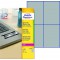Avery Zweckform l6134-20 type Panneau etiquettes (A4, 80 etiquettes, resistant aux intemperies, antidechirure, 105 x 148 mm) 20 