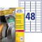 Avery Zweckform l7911-40 Film etiquettes (A4, 1920 etiquettes, ultra resistant, 45,7 x 21,2 mm) 40 feuilles Blanc