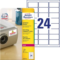 Avery Zweckform Lot de 480 etiquettes ultra-adhesives 63,5 x 33,9 mm (Blanc) (Import Allemagne)