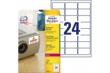 Avery Zweckform Lot de 480 etiquettes ultra-adhesives 63,5 x 33,9 mm (Blanc) (Import Allemagne)