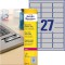 Avery Zweckform Etiquettes d'identification en polyester Pour l'identification d'equipements 20 feuilles 45,7 x 21,2mm