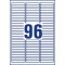 Avery Zweckform l6022rev Lot de 25 etiquettes pour Data Cartridges (A4, 2400, 63,5 x 8,5 mm) 25 feuilles Blanc