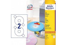 Avery Zweckform L6043-25 Paquet de 25 feuilles d'etiquettes a  CD 117 mm (Mat) (Import Allemagne)