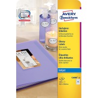 Zweckform C6080-10 Etiquettes glacees 63,5 x 46,6 mm 10 feuilles
