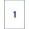 Avery Zweckform 6125 Blanc etiquette a  imprimer - etiquettes a  imprimer (Blanc, A4, Papier, Laser/a jet d'encre, Permanent, mi