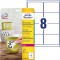 Avery Zweckform L4715REV-20 Lot de 20 feuilles d'etiquettes ultra resistantes amovibles au format A4 soit 160 etiquettes de 99,1