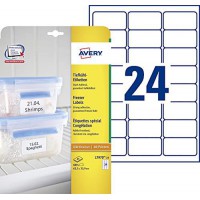 AVERY - Pochette de 600 etiquettes autocollantes speciale congelation, Personnalisables et imprimables, Format 63,5 x 33,9 mm, I