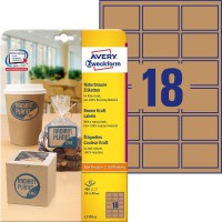 Avery zweckform l 7110-25 produit 42 x 62 mm - 25 feuilles-pack de 450 naturel