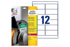 AVERY - Pochette de 120 etiquettes autocollantes ultra-resistantes aux conditions extremes en polyethylene, Personnalisables et 
