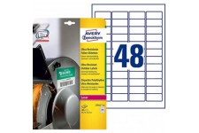 AVERY - Pochette de 480 etiquettes autocollantes ultra-resistantes aux conditions extremes en polyethylene, Personnalisables et 