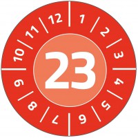 AVERY Zweckform 120 etiquettes de controle avec annee 2023 (resistantes, autocollantes, Ø 20 mm, etiquettes de test, label de co