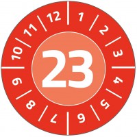 AVERY Zweckform 80 etiquettes de test avec annee 2023 (resistant, autocollant, Ø 30 mm, autocollant de test, label de controle i