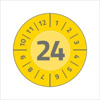 AVERY Zweckform Lot de 80 plaques de test avec l'annee 2024 (resistantes, autocollantes, Ø 30 mm, autocollant d'essai, sceau de 