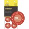 AVERY Zweckform 7901 Lot de 80 etiquettes de controle 20 (avec annee a  ecrire soi-meme) Rouge
