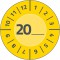 AVERY Zweckform 7902 Lot de 80 etiquettes de controle 20 (avec annee a  ecrire soi-meme) Jaune