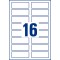 Avery Zweckform l4783-20 Nom etiquettes, 88,9 x 31 mm, 20 feuille/320 Etiquettes Blanc