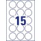 Avery Zweckform 6225-10 etiquettes rondes (150 pastilles adhesives, Ø 51 mm sur A4, autocollants ronds a  imprimer, etiquettes d