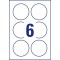 Avery Zweckform 6229-10 etiquettes rondes (60 pastilles adhesives, Ø 80 mm sur A4, autocollants ronds a  imprimer, etiquettes de