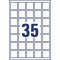 AVERY Zweckform 6251REV-10 etiquettes carrees (350 etiquettes autocollantes 35 x 35 mm sur A4, etiquettes QR code a  imprimer, a