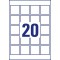 AVERY Zweckform 6252REV-10 etiquettes Carrees (200 etiquettes Autocollantes 45 x 45 mm sur A4, QR cCode Autocollant pour Imprime