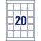 AVERY Zweckform 6252REV-10 etiquettes Carrees (200 etiquettes Autocollantes 45 x 45 mm sur A4, QR cCode Autocollant pour Imprime