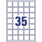 AVERY Zweckform 6251-10 Lot de 350 etiquettes carrees autocollantes 35 x 35 mm sur A4, code QR pour imprimer, autocollantes, aut