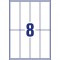 Avery J8875-5 etiquettes aimantees 50 x 140 mm 5 feuilles (Import Allemagne)