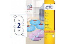 Avery Zweckform L7676-25 Paquet de 25 feuilles d'etiquettes a  CD SuperSize opaques Ø 117 mm (Import Allemagne)