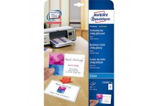 - Zweckform Cartes de visite Quick & Clean, brillant 240 g/m2, couche et poinconne pour imprimante jet d'encre dimens