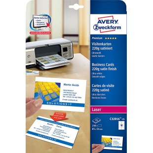 Avery Quick & Clean - Cartes de visite - Blanc - 220 g/m² - 25 pcs. 250)