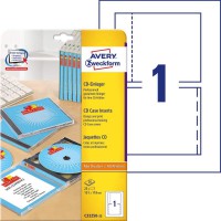 Avery Zweckform C32250-25 Jaquettes CD 25 feuilles Carte microperforee Pour imprimantes laser et a  jet d'encre 185 g 151 x 118 