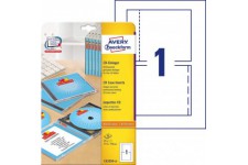 Avery Zweckform C32250-25 Jaquettes CD 25 feuilles Carte microperforee Pour imprimantes laser et a  jet d'encre 185 g 151 x 118 