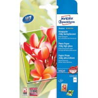 Avery Zweckform C2550-50 Papier photo jet d'encre Premium (10 x 15, unilateralement Revetement brillant, 250 g/m²) 50 feuilles