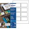 AVERY - Pochette de 200 cartes de visite a  bords lisses imprimables recto/verso, En carte blanche brillante 240g/m², Format 85 