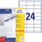 Avery Zweckform 3658-200 etiquettes universelles 64,6 x 33,8 mm pour imprimante laser et jet d'encre (Blanc) (Import Allemagne)