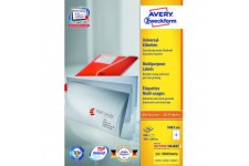 Avery 800 Etiquettes Autocollantes Multi-usages (4 par Feuille) - 105x148mm - Impression Laser - Jet d'Encre - Blanc (3483)