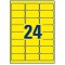 AVERY - Pochette de 480 etiquettes jaunes autocollantes et amovibles, Personnalisables et imprimables, Format 63,5 x 33,9 mm, Im