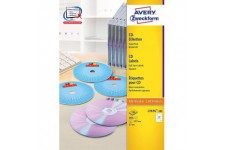 Avery Zweckform L7676-100 Paquet de 100 feuilles d'etiquettes a  CD SuperSize opaques Ø 117mm (Import Allemagne)