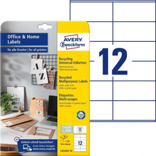 Avery Zweckform C32266-10 Lot de 10 etiquettes pour Dos de Classeur (90 etiquettes de Dos, 30 x 190 mm sur Format A4, etiquettes