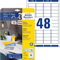 Avery Zweckform LR4761-10 Lot de 10 feuilles d'etiquettes autocollantes pour dos de classeur 40 etiquettes 61 x 192 mm sur forma