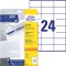 Avery Zweckform 6122 Lot de 10 feuilles d'etiquettes 70 x 36 mm pour imprimantes jet d'encre (Blanc) (Import Allemagne)