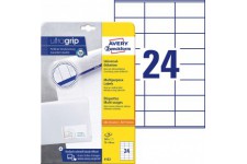 Avery Zweckform 6122 Lot de 10 feuilles d'etiquettes 70 x 36 mm pour imprimantes jet d'encre (Blanc) (Import Allemagne)