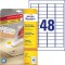 Avery Dennison L4736REV-10 etiquettes universelles reutilisables Blanc 45.7 x 21.2 mm 10 feuilles (Import Allemagne)