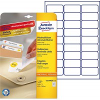 Avery Dennison L4737REV-10 etiquettes universelles reutilisables Blanc 63.5 x 29.6 mm 10 feuilles (Import Allemagne)