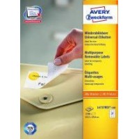 Avery Zweckform© L4737REV-100 etiquettes universelles 63,5 x 29,6 mm 100 feuilles/2 700 etiquettes (Blanc)