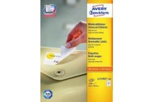 Avery Zweckform© L4737REV-100 etiquettes universelles 63,5 x 29,6 mm 100 feuilles/2 700 etiquettes (Blanc)