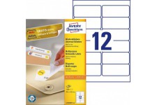 Avery Zweckform L4743REV-100 Paquet de 1200 etiquettes universelles reutilisables 99,1 x 42,3 mm (Blanc) (Import Allemagne)