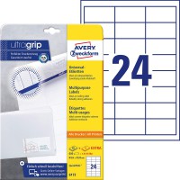 Avery Zweckform 6172 Lot de 600 etiquettes universelles Blanc 64,6 x 33,8 mm
