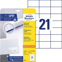 Avery Zweckform 6174 Lot de 525 etiquettes universelles 70 x 42,3 mm (Blanc) (Import Allemagne)